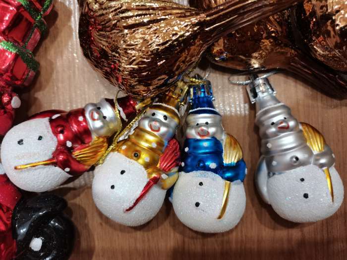 Фотография покупателя товара Ёлочные игрушки 4 шт. «Дружные снеговички», 3.5×6 см, МИКС - Фото 5