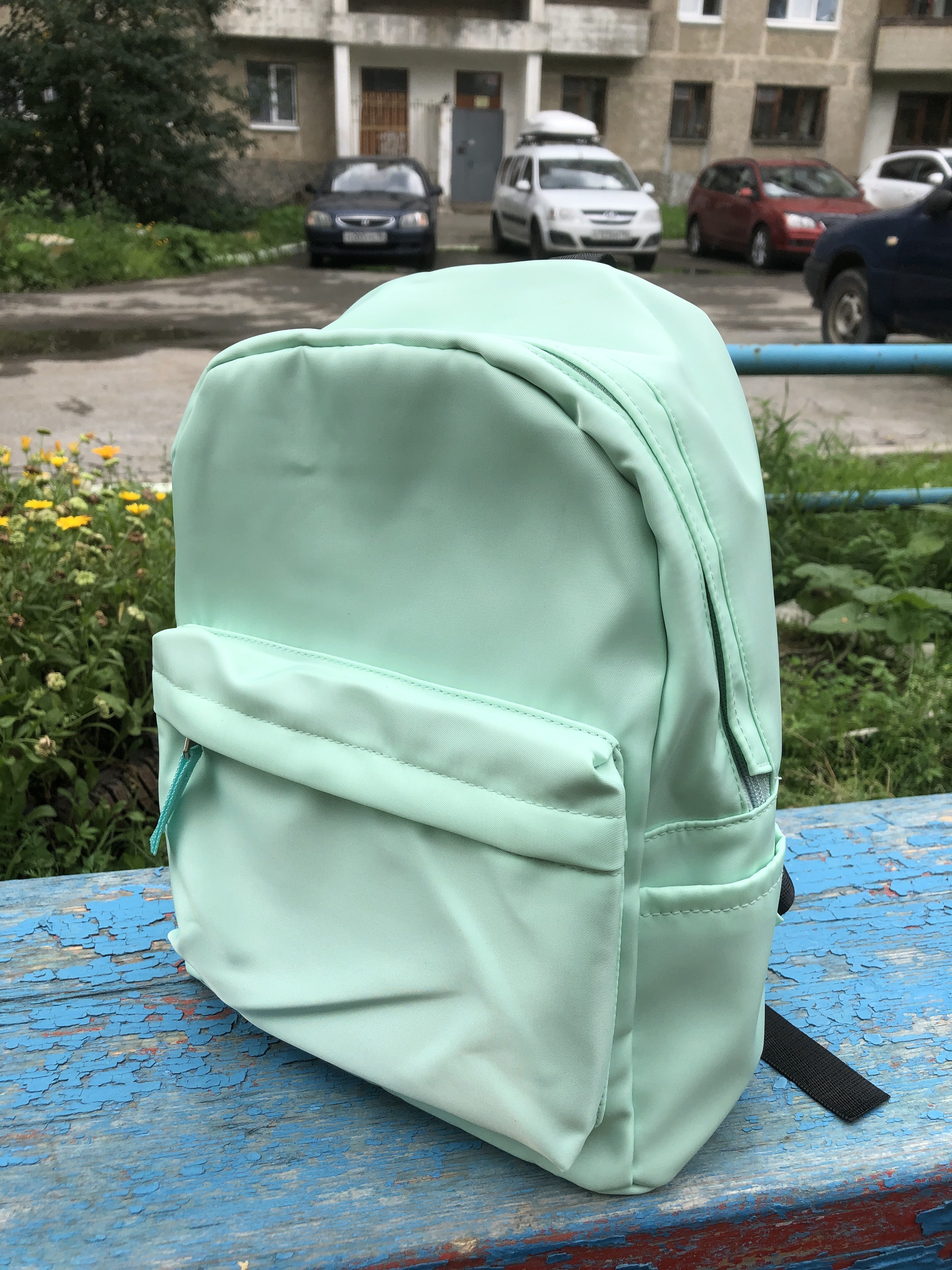 Фотография покупателя товара Рюкзак, отдел на молнии, наружный карман, цвет мятный - Фото 1