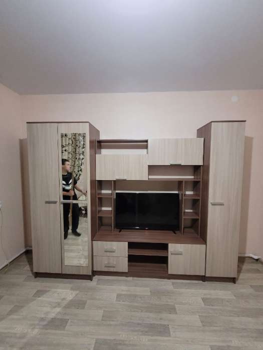 Фотография покупателя товара Стенка для гостиной «МАРТА», 2700×500×2100 мм, цвет ясень шимо светлый/ясень шимо тёмный - Фото 7