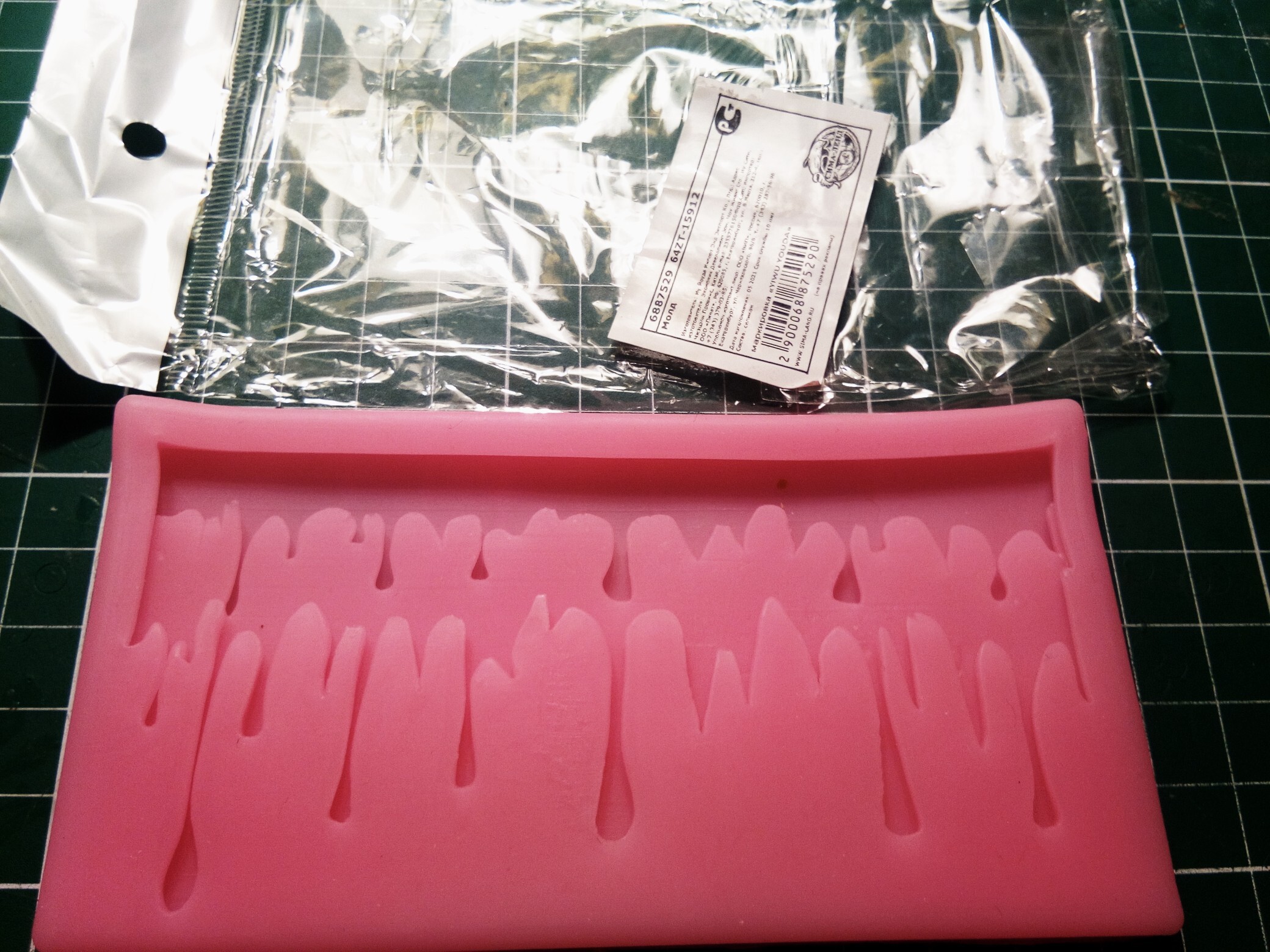 Фотография покупателя товара Молд для заливки «Оттепель», силикон, 12.5×6.5×1 см, розовый - Фото 1