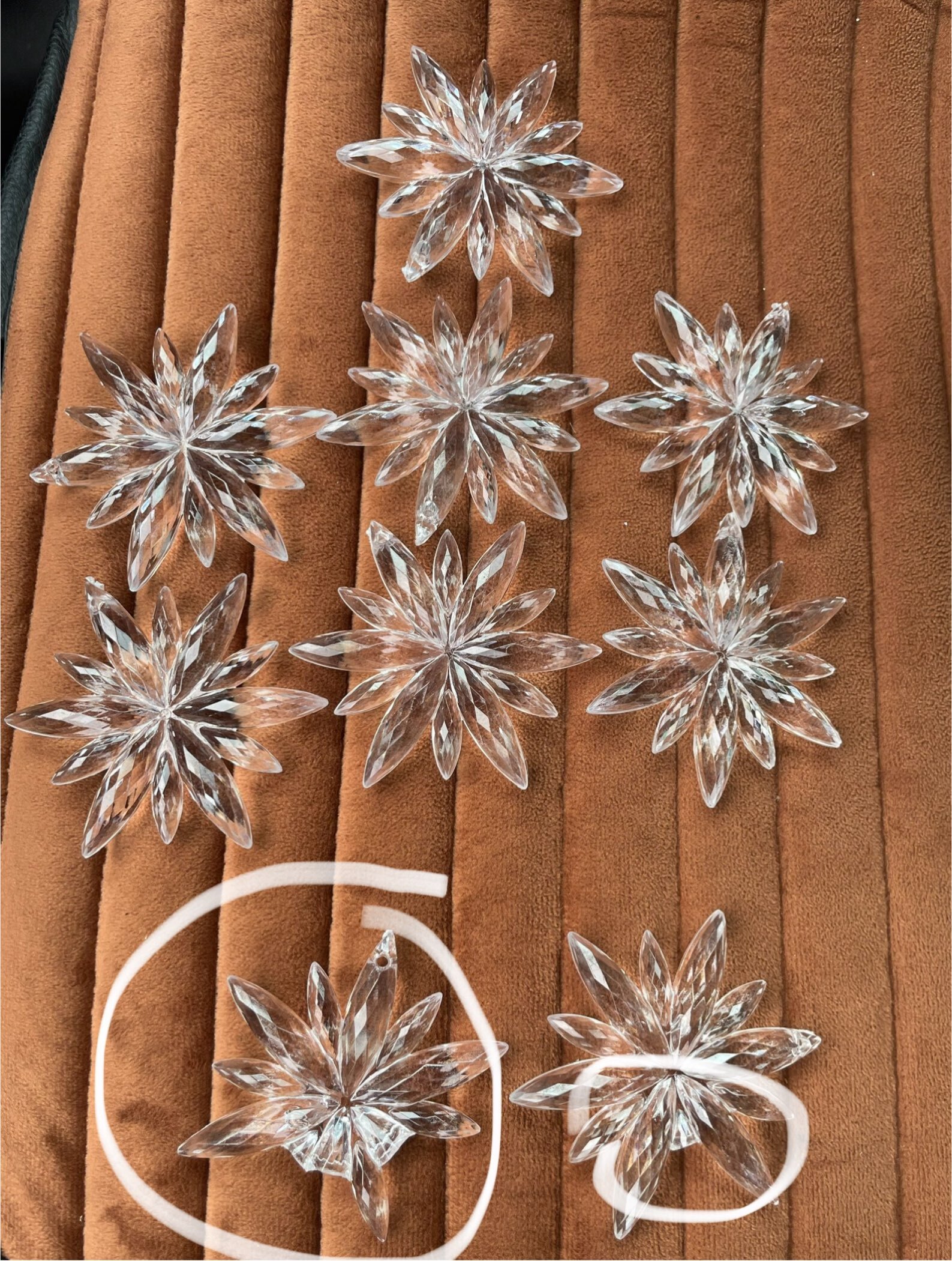 Фотография покупателя товара Ёлочные игрушки 3 шт. «Зимнее волшебство. Снежинка сияние» пластик, 6×6 см, прозрачный - Фото 2