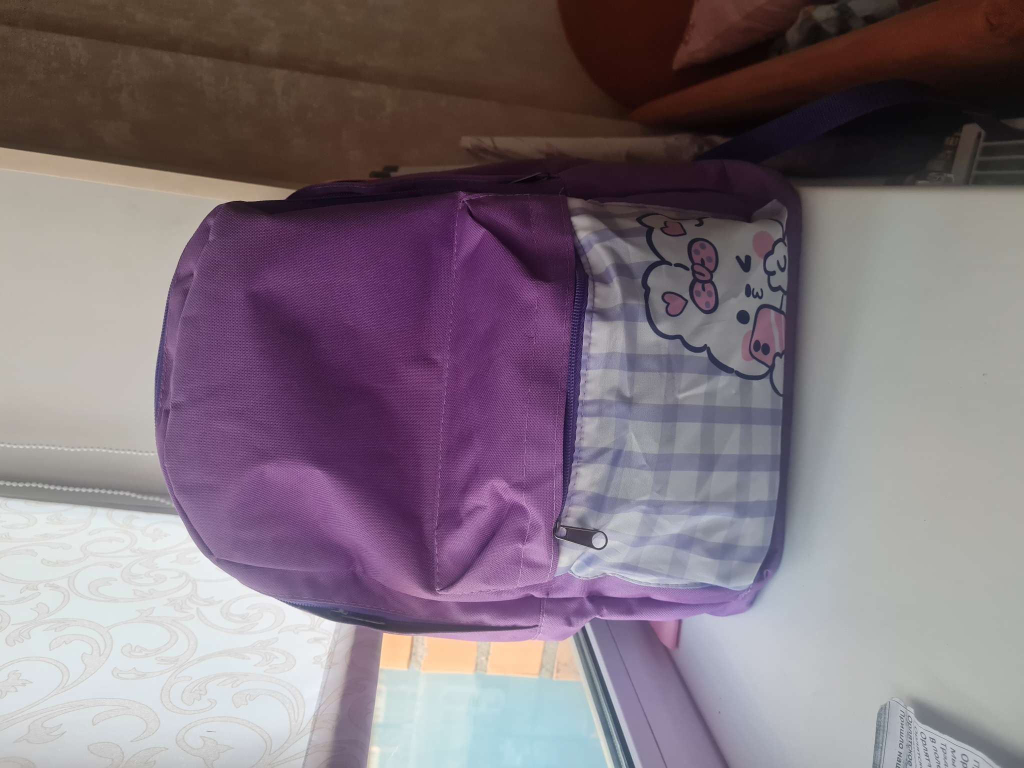 Фотография покупателя товара Рюкзак школьный детский для девочки «Аниме», 33×13×37, отдел на молнии, карман, чёрный - Фото 1