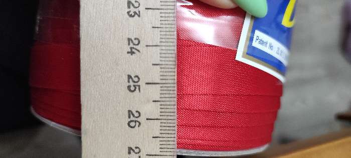 Фотография покупателя товара Косая бейка атласная, 15 мм × 132 м, цвет красный F162