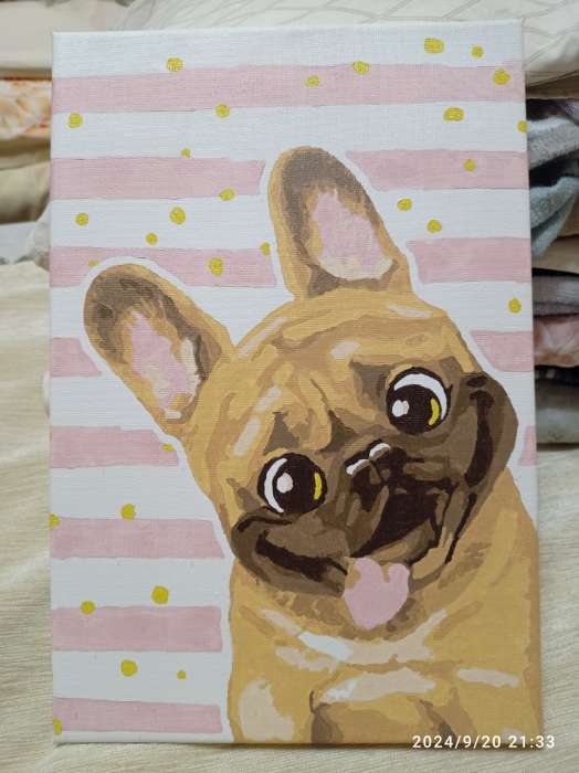 Фотография покупателя товара Картина по номерам на холсте с подрамником «Мопс», 20×30 см - Фото 1