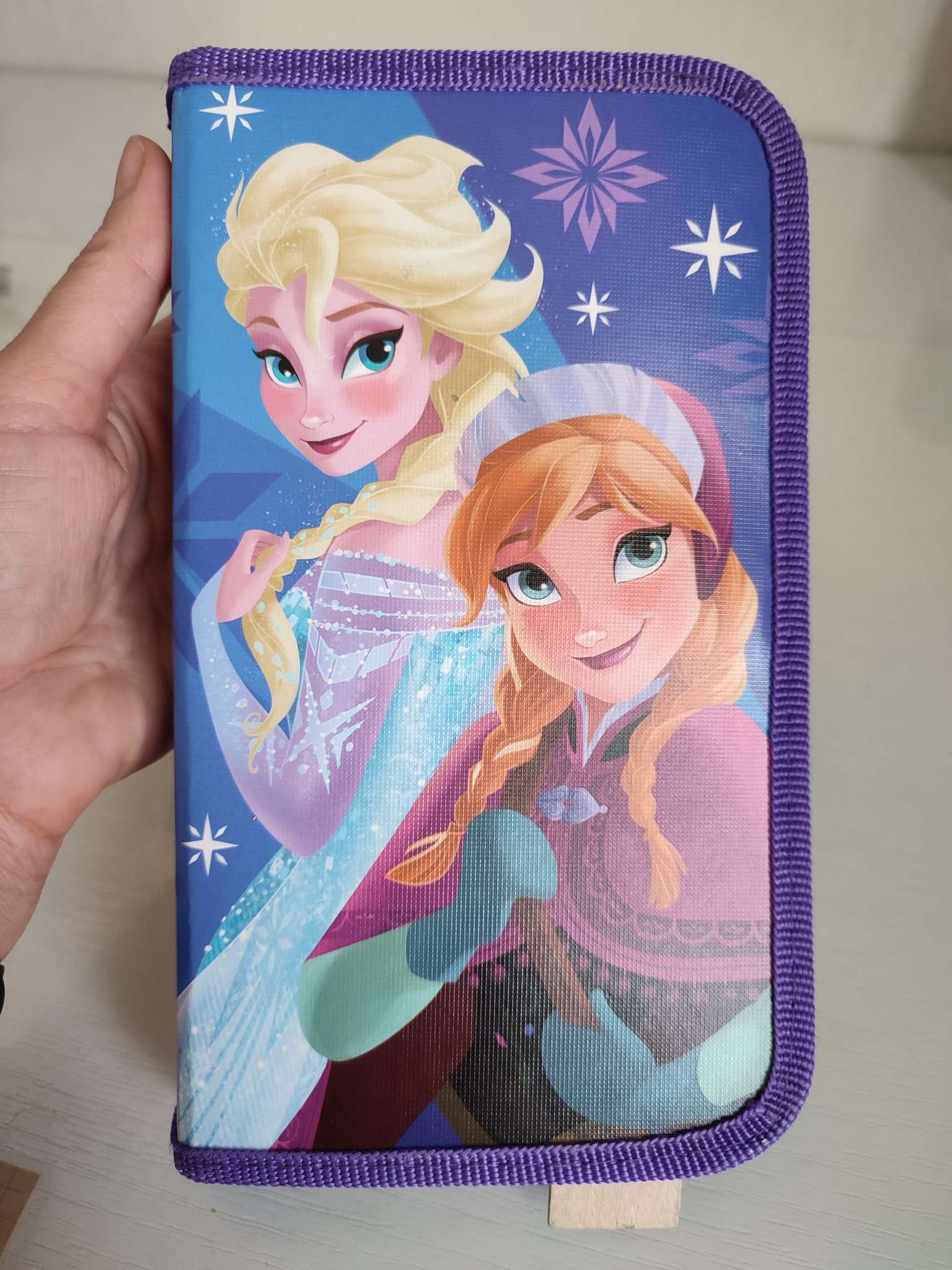 Фотография покупателя товара Пенал каркасный, 1 секция, 11.5×20.5×3 см, «Холодное сердце» - Фото 2