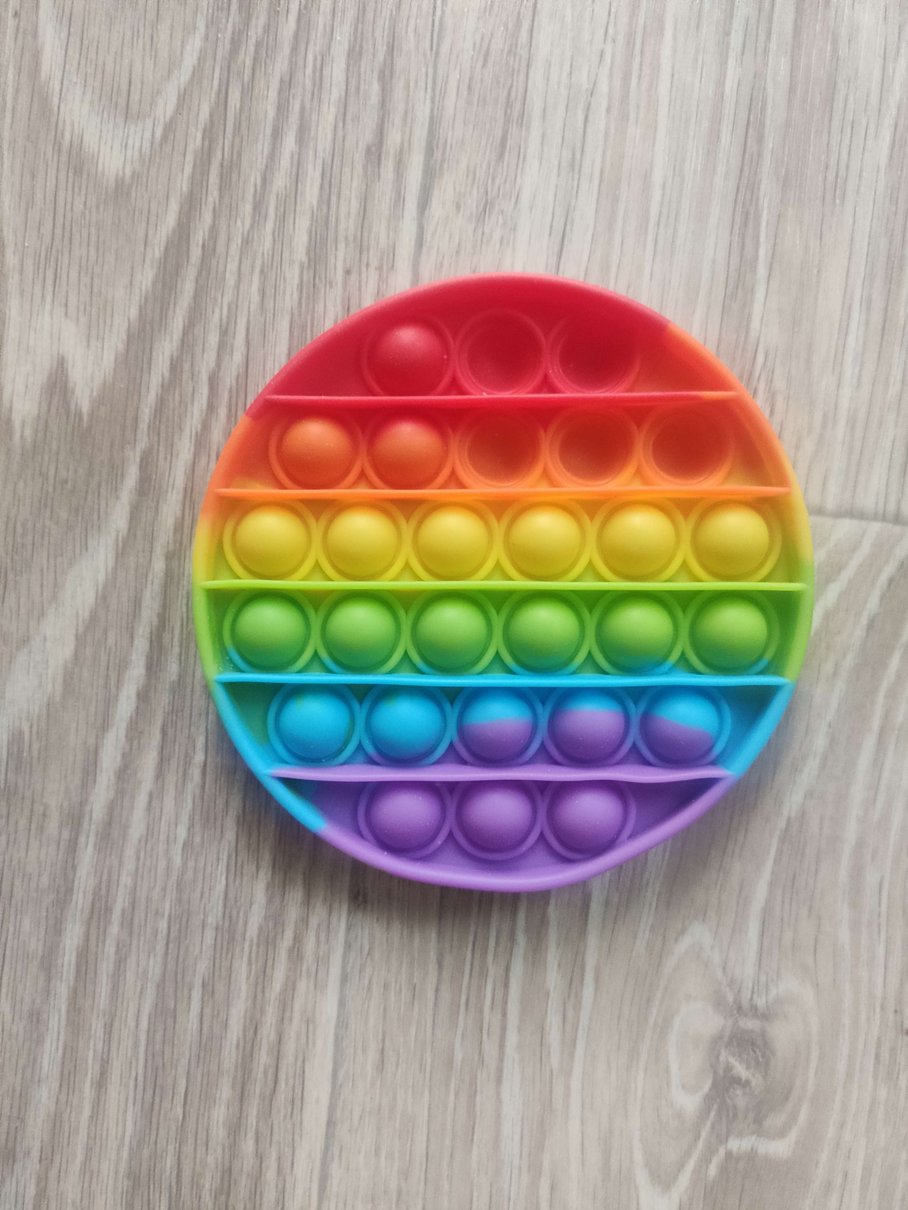 Фотография покупателя товара Антистресс игрушка «POP IT», круглая, радуга - Фото 7