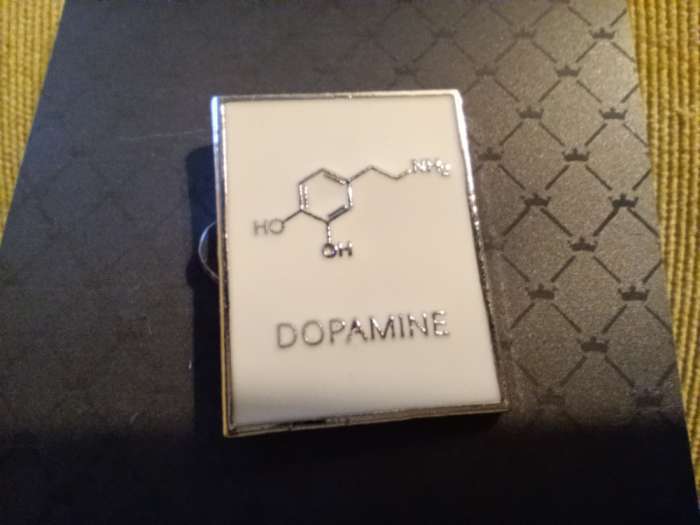 Фотография покупателя товара Значок «Молекулы», дофамин, белый в серебре - Фото 1