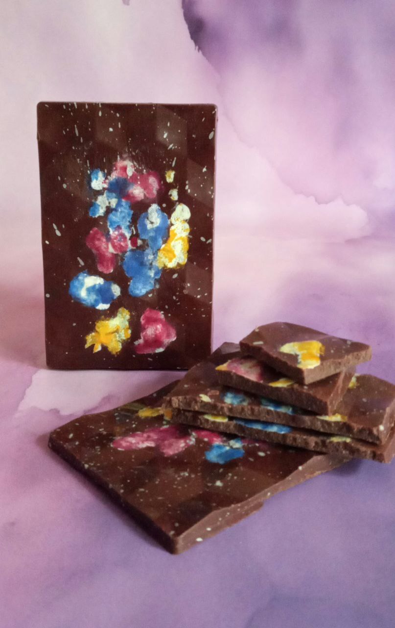 Фотография покупателя товара Бумага упаковочная, глянцевая «Космос», 70×100 см, 1 лист - Фото 1