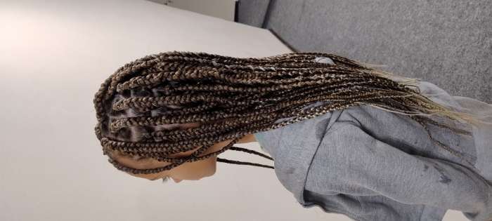 Фотография покупателя товара SIM-BRAIDS Канекалон двухцветный, гофрированный, 65 см, 90 г, русый, светло-русый(#FR=6) - Фото 49