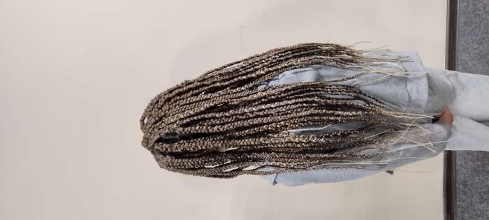 Фотография покупателя товара SIM-BRAIDS Канекалон двухцветный, гофрированный, 65 см, 90 г, русый, светло-русый(#FR=6) - Фото 48