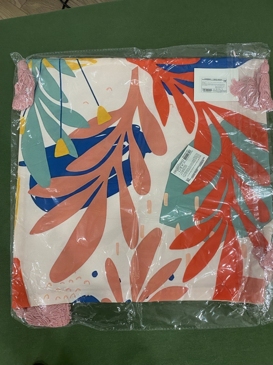 Фотография покупателя товара Наволочка декоративная с кисточками «Этель» Herb, 45×45 см - Фото 1