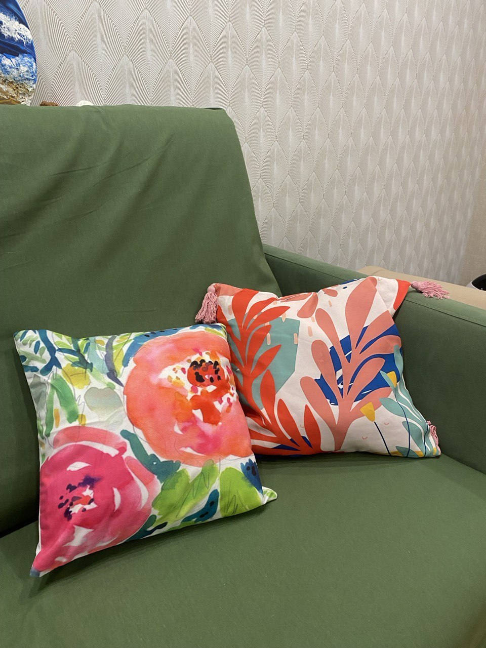 Фотография покупателя товара Наволочка декоративная «Этель. Пионы», 40×40 см - Фото 2