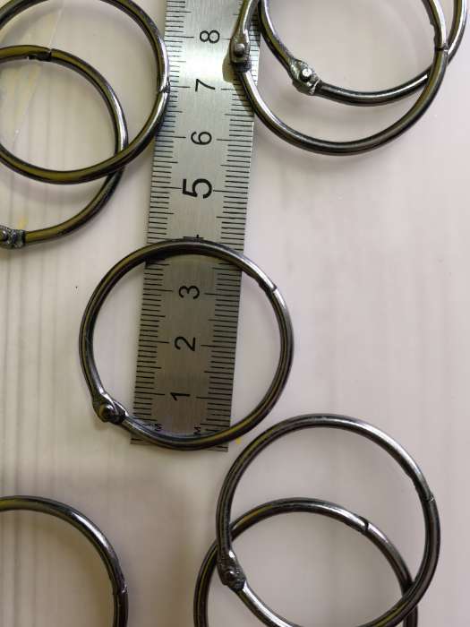 Фотография покупателя товара Кольцо для карниза, d = 35/40 мм, 10 шт., цвет чёрный никель - Фото 6