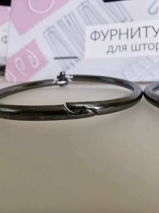 Фотография покупателя товара Кольцо для карниза, d = 35/40 мм, 10 шт., цвет чёрный никель - Фото 7