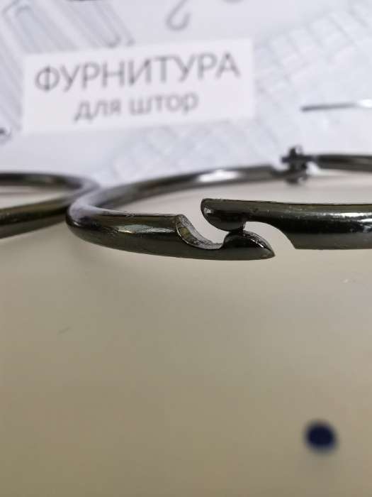 Фотография покупателя товара Кольцо для карниза, d = 35/40 мм, 10 шт., цвет чёрный никель - Фото 5