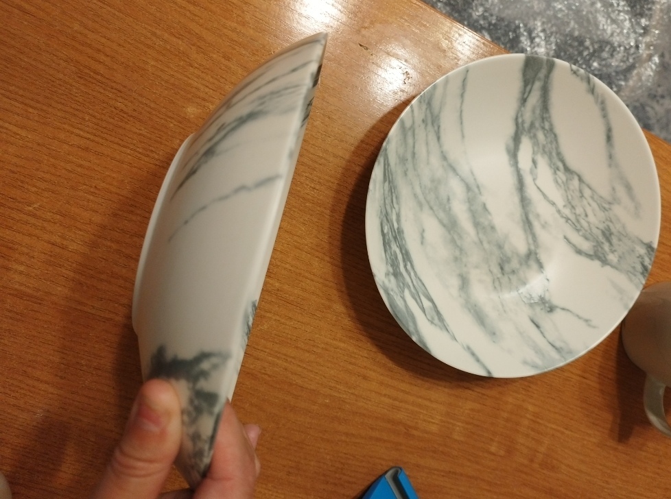 Фотография покупателя товара Тарелки глубокие Magistro Real Marble, 800 мл, 21×4.7 см, набор 2 шт., фарфор, белые - Фото 1