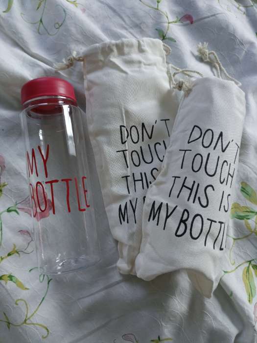 Фотография покупателя товара Бутылка для воды My bottle, 500 мл, 19×6 см, мешок в комплекте, МИКС - Фото 3