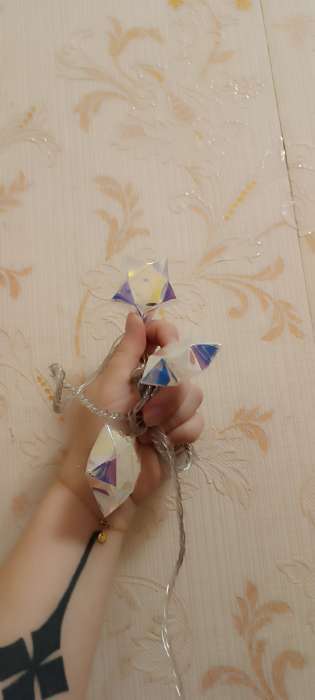 Фотография покупателя товара Гирлянда «Нить» 2.5 м с насадками «Звёзды», IP20, прозрачная нить, 10 LED, свечение белое, 220 В - Фото 1