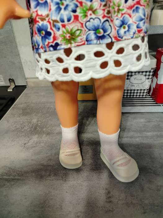 Фотография покупателя товара Гольфы ажурные для куклы, цвет белый - Фото 3