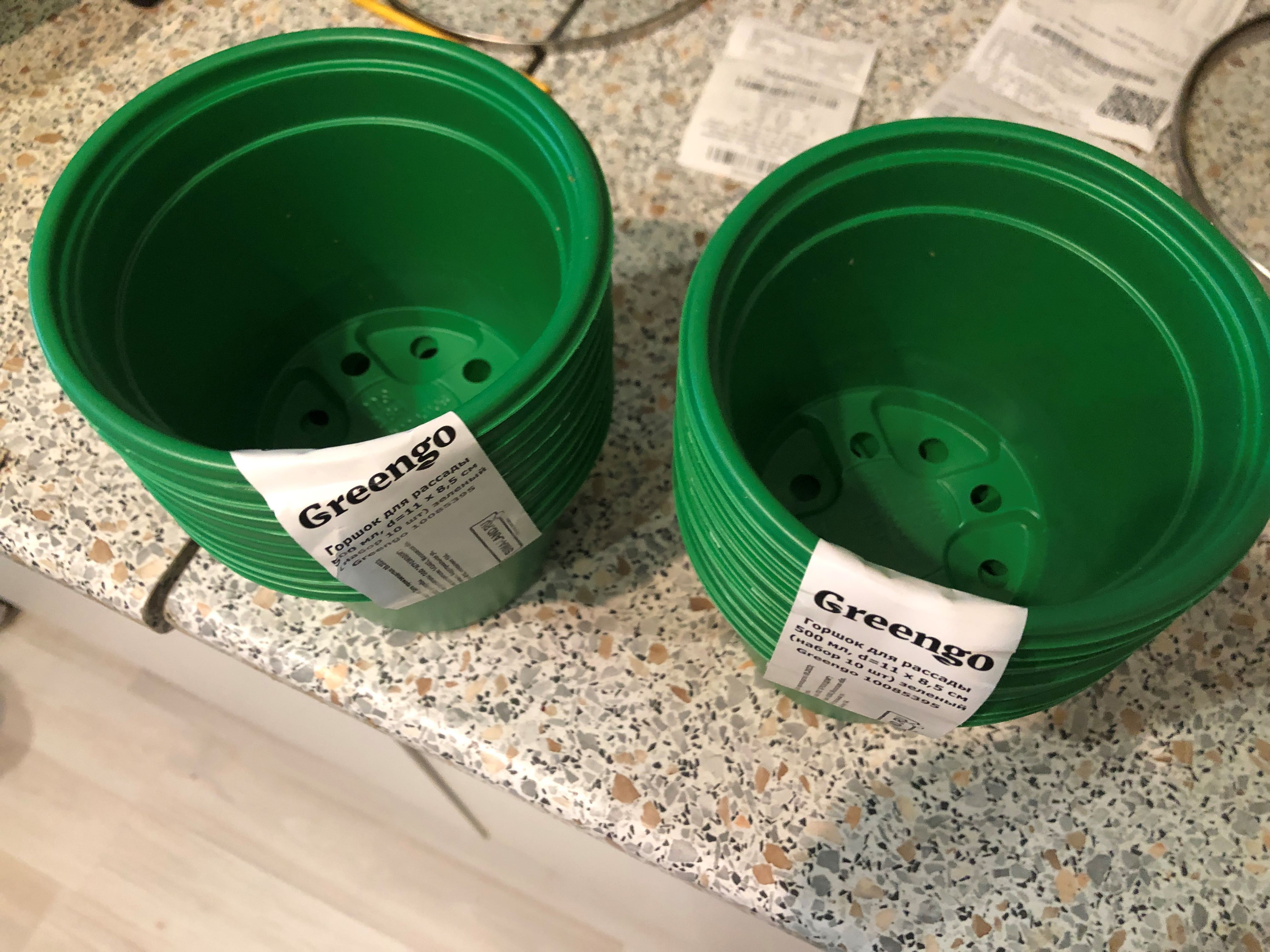 Фотография покупателя товара Горшок для рассады, 500 мл, d=11 см, h=8.5 см, мягкий пластик, зелёный, набор 10 шт., Greengo - Фото 1