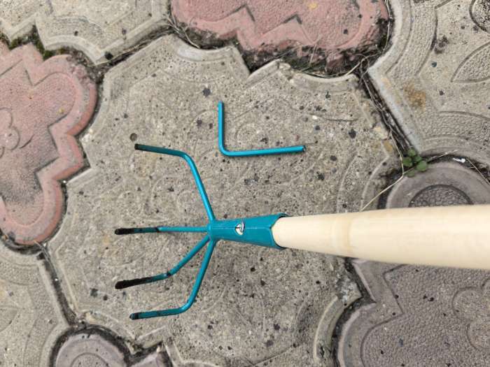 Фотография покупателя товара Рыхлитель, длина 41 см, 5 зубцов, деревянная ручка - Фото 1