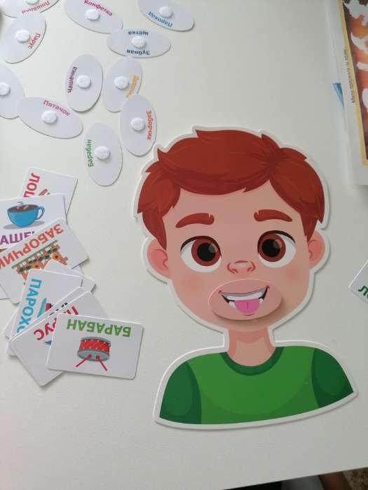 Фотография покупателя товара Логопедический набор «Повторяй за мной», артикуляционная гимнастика, на липучках - Фото 1