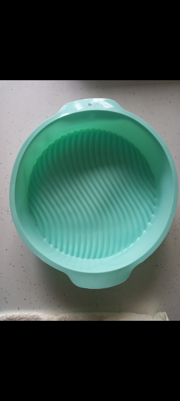 Фотография покупателя товара Форма для выпечки с ручками Доляна «Круг», силикон, 27×24×6 см, внутренний диаметр 22 см, МИКС - Фото 2