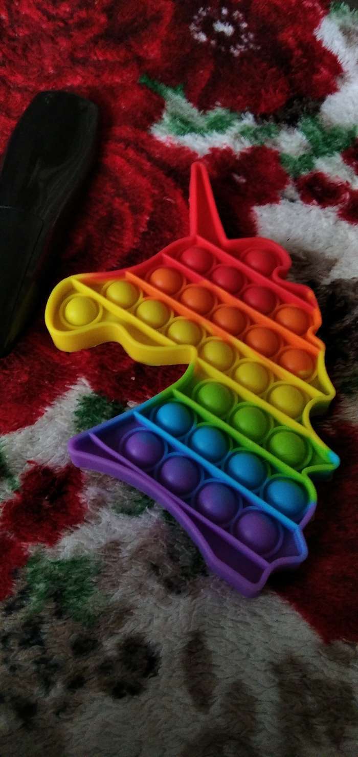 Фотография покупателя товара Антистресс игрушка «Вечная пупырка», единорог, радуга