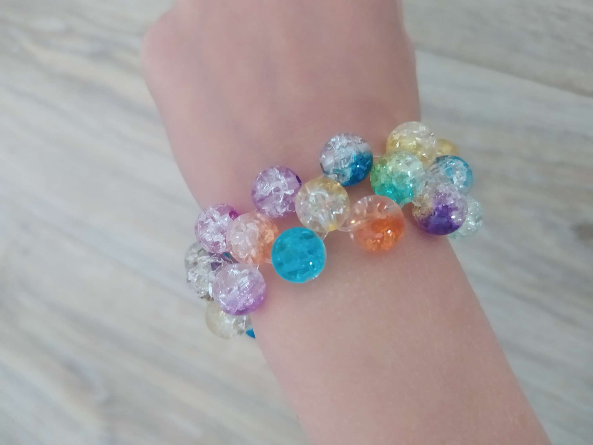 Фотография покупателя товара Бусины для творчества пластик "Битое стекло" набор 20 гр, d=1 см, МИКС - Фото 1