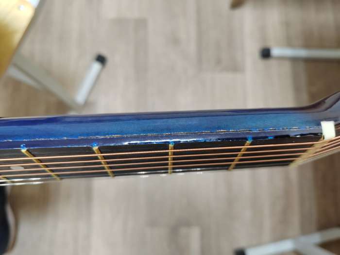 Фотография покупателя товара Гитара акустическая Music Life QD-H38Q-J, синяя, 97 см с вырезом - Фото 4