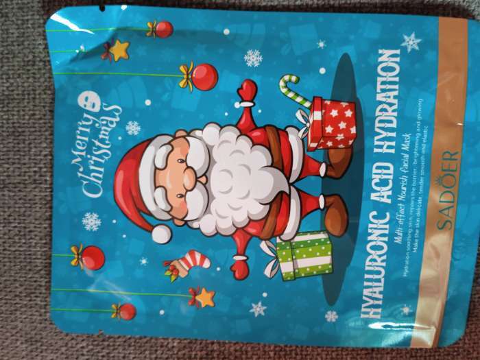 Фотография покупателя товара Новогодняя тканевая маска для лица, увлажняющая с арбутином - Фото 3