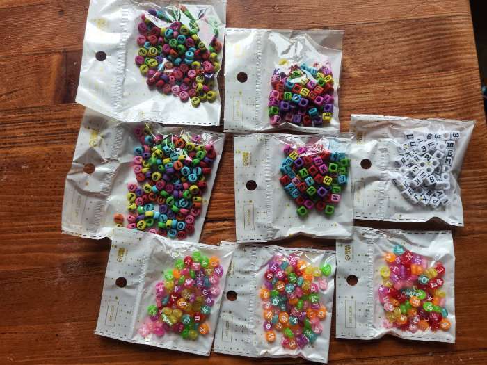 Фотография покупателя товара Бусины для творчества пластик «Русские буквы на кубике», цветные, набор 10 г, 0.6×0.6×0.6 см - Фото 1