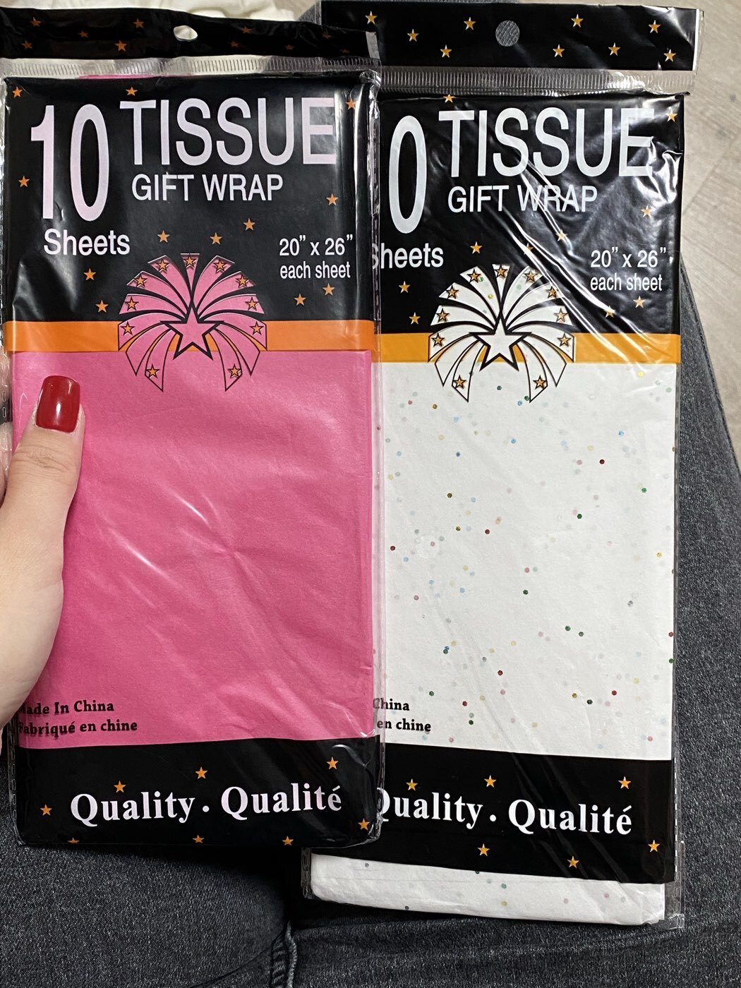 Фотография покупателя товара Бумага упаковочная тишью, «Конфетти», белая, 50×66 см - Фото 15