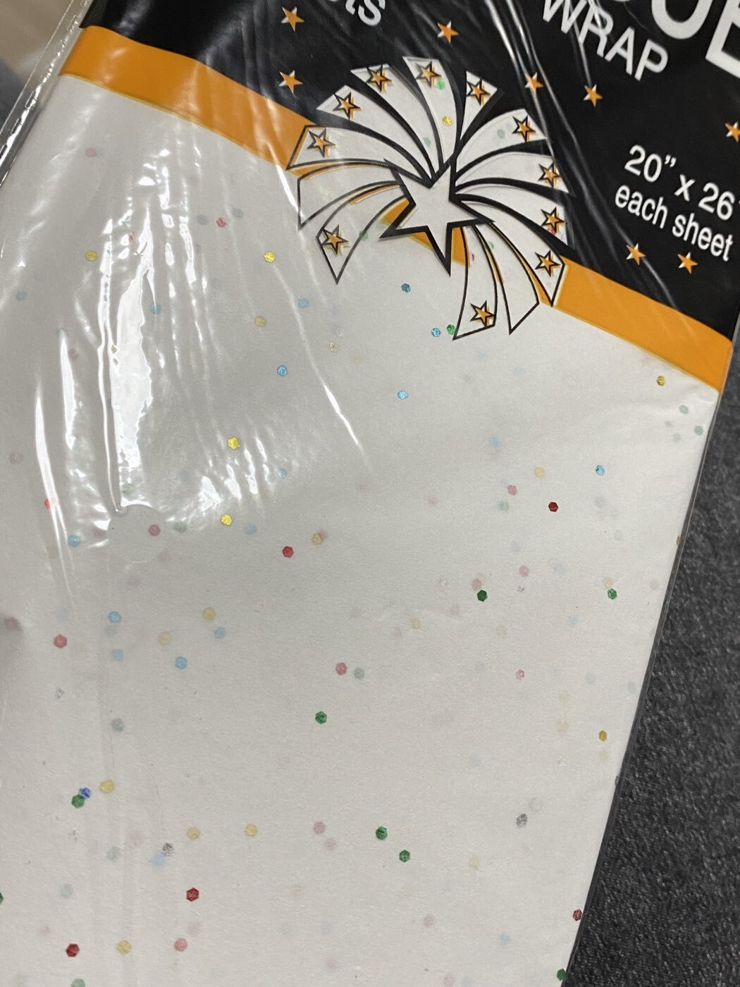 Фотография покупателя товара Бумага упаковочная тишью, «Конфетти», белая, 50×66 см - Фото 13