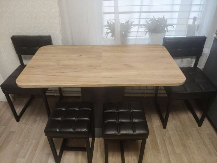 Фотография покупателя товара Стул для кухни Клик Мебель «Лофт 3», черный/молочная рептилия - Фото 1