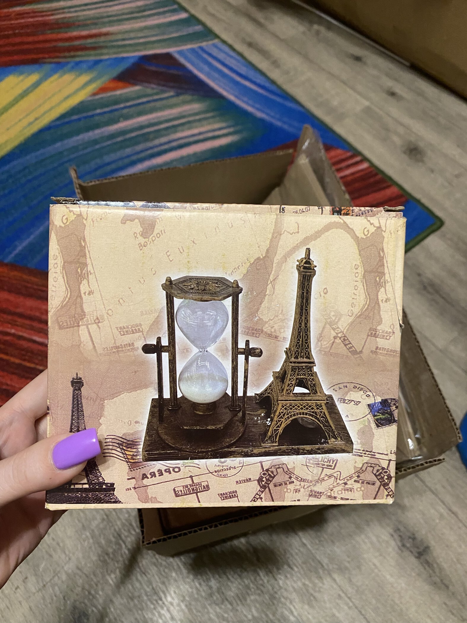 Фотография покупателя товара Часы песочные «Селин», сувенирные, органайзер для канцелярии, 15.5×6.4×12 см - Фото 2