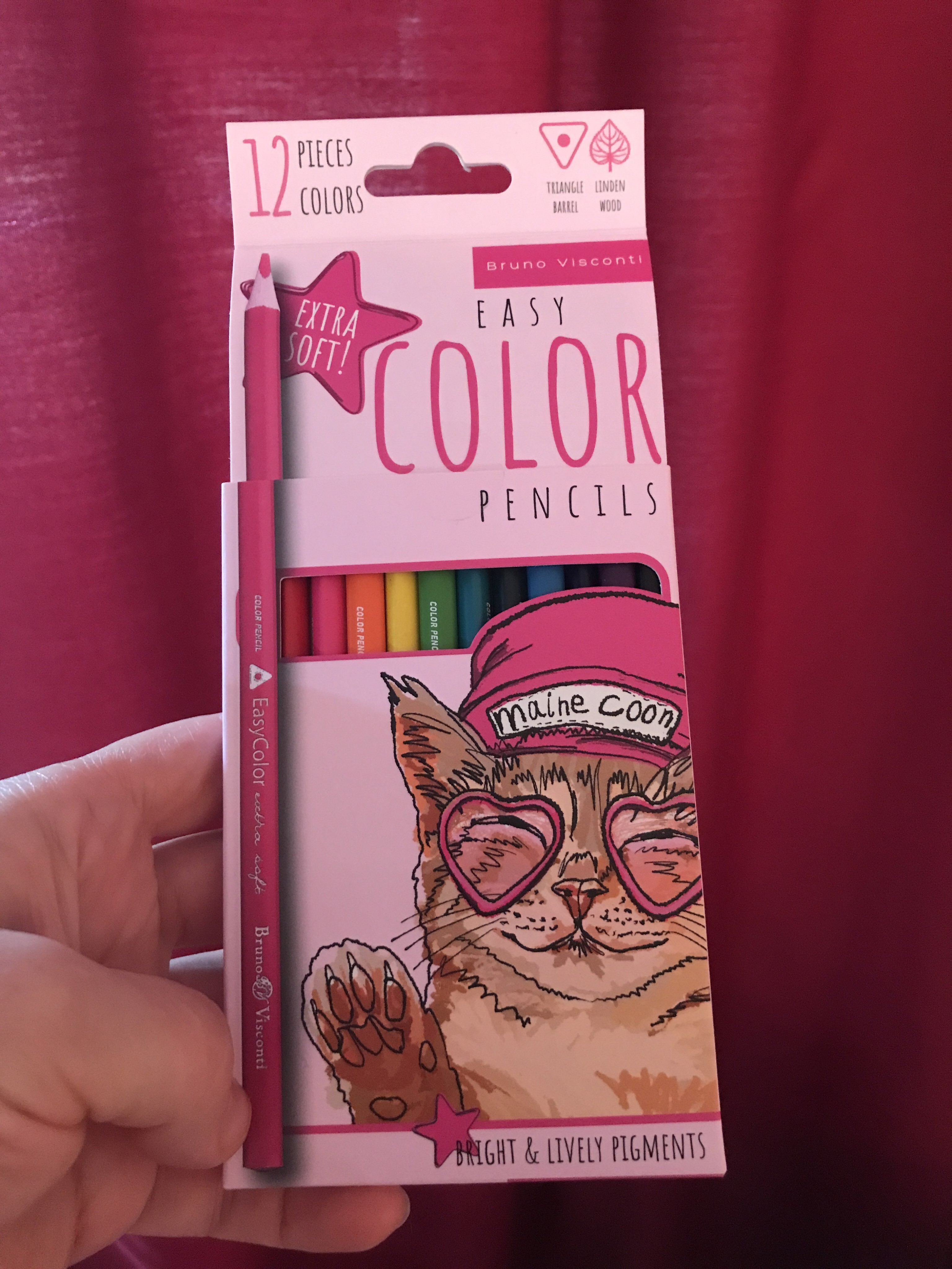 Фотография покупателя товара Карандаши цветные 12 цветов BrunoVisconti Easycolor, трёхгранные, особо мягкие - Фото 1