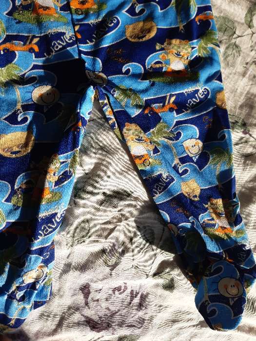 Фотография покупателя товара Комбинезон, цвет голубой/пляж, рост 80 см - Фото 2