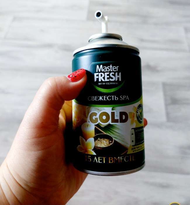 Фотография покупателя товара Освежитель воздуха Master FRESH GOLD, сменный балон, Свежесть SPA 250 мл - Фото 1