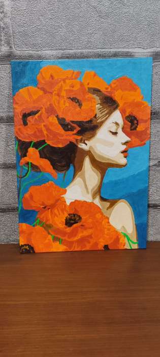 Фотография покупателя товара Картина по номерам «Прекрасные маки», на картоне, 20 × 28,5 см - Фото 1