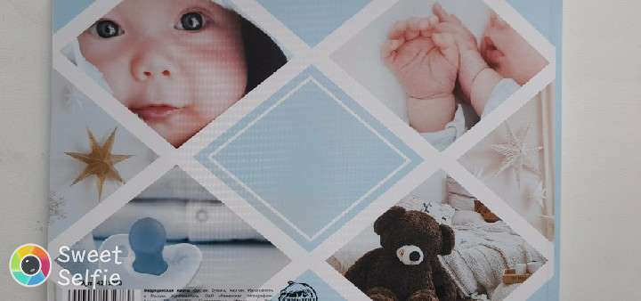 Фотография покупателя товара Медицинская карта ребенка Форма №112/у "Голубой коллаж", 80 листов - Фото 2