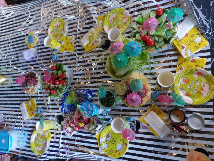 Фотография покупателя товара Скатерть «Полоска», 137х183 см, цвет серебро - Фото 6