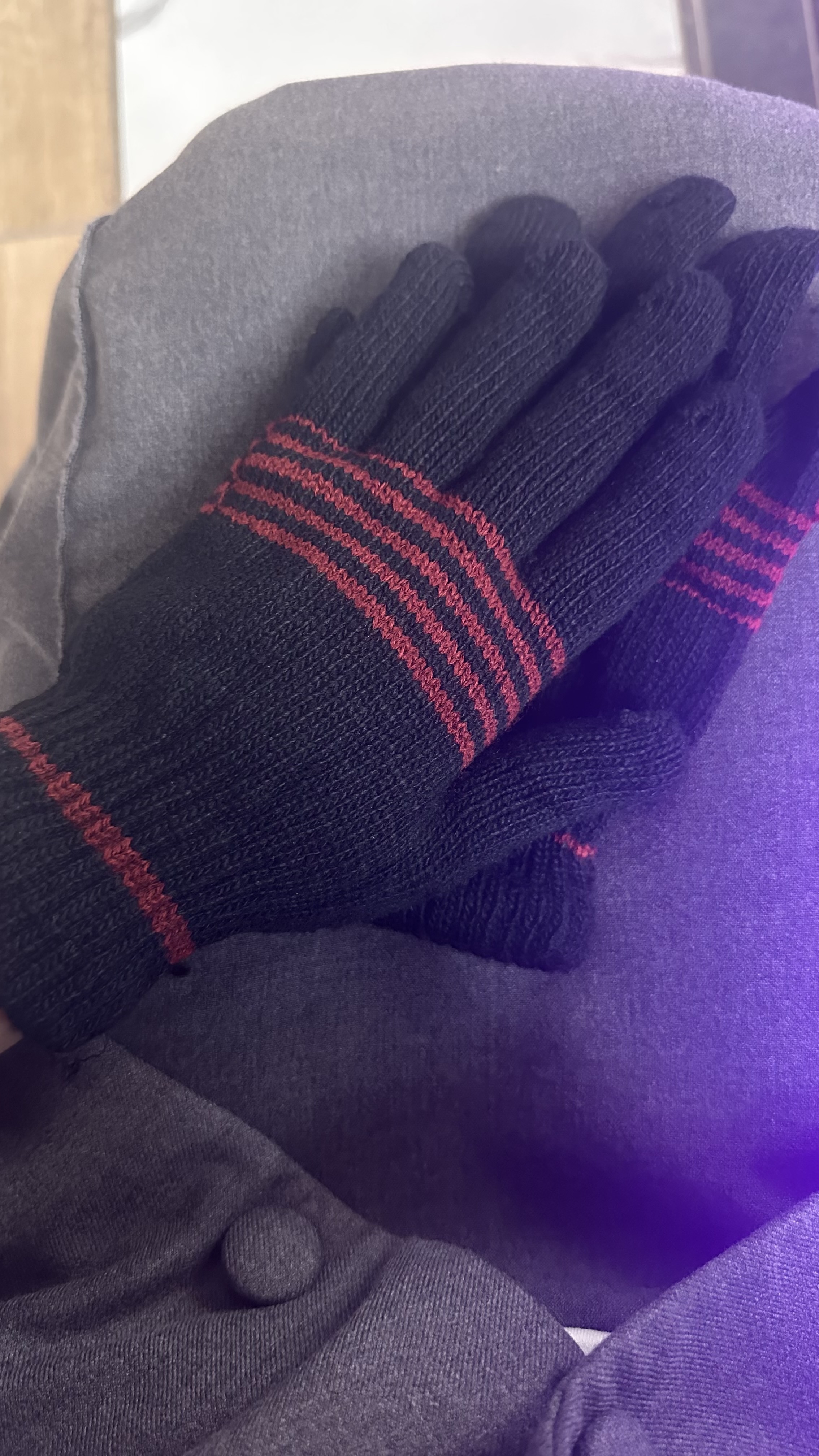 Фотография покупателя товара Перчатки мужские, чёрные, размер 11 - Фото 2