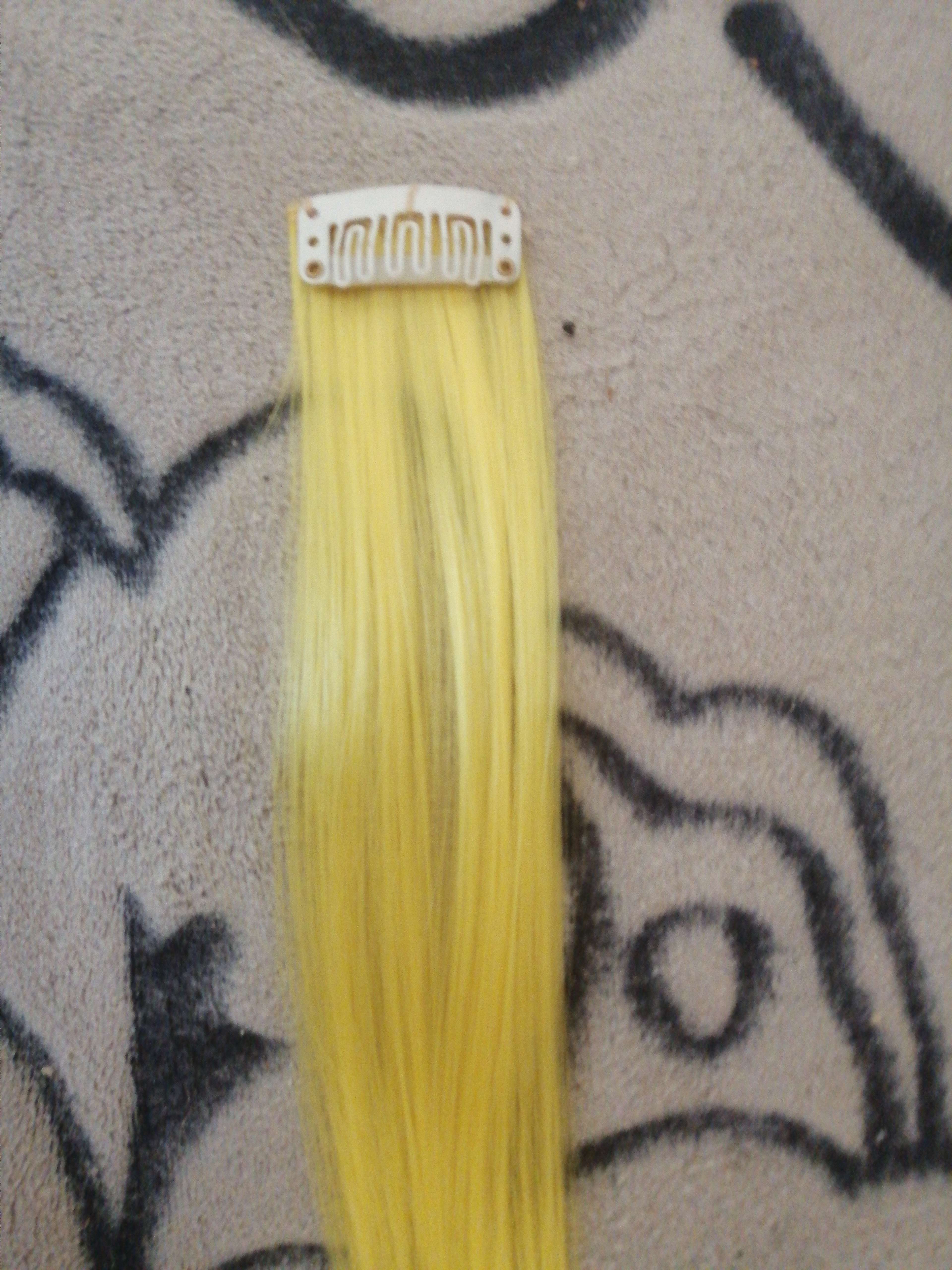 Фотография покупателя товара Локон накладной, прямой волос, на заколке, 50 см, 5 гр, цвет жёлтый