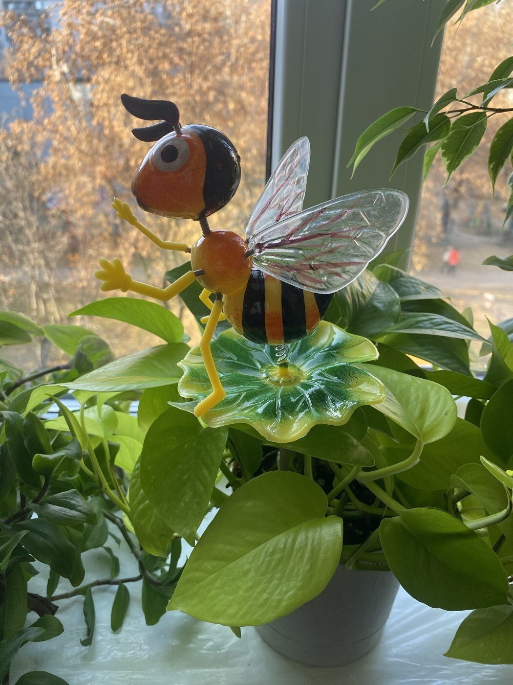 Фотография покупателя товара Штекер садовый «Пчёлка на листочке», h=60 см, МИКС, Greengo - Фото 1