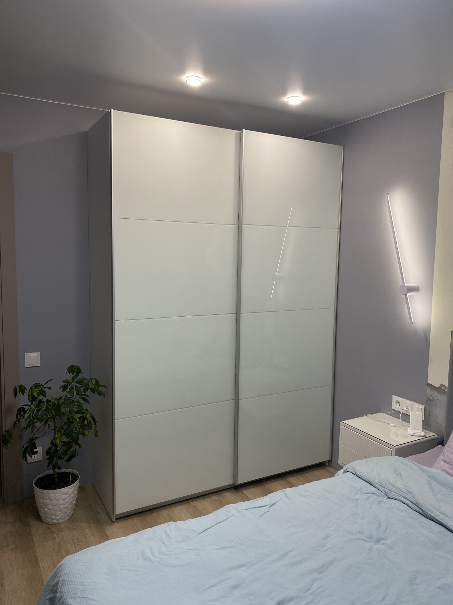 Фотография покупателя товара Шкаф – купе «Прайм», 2 двери, с стеклом, 1200×570×2300 мм, цвет белый/белый снег - Фото 1