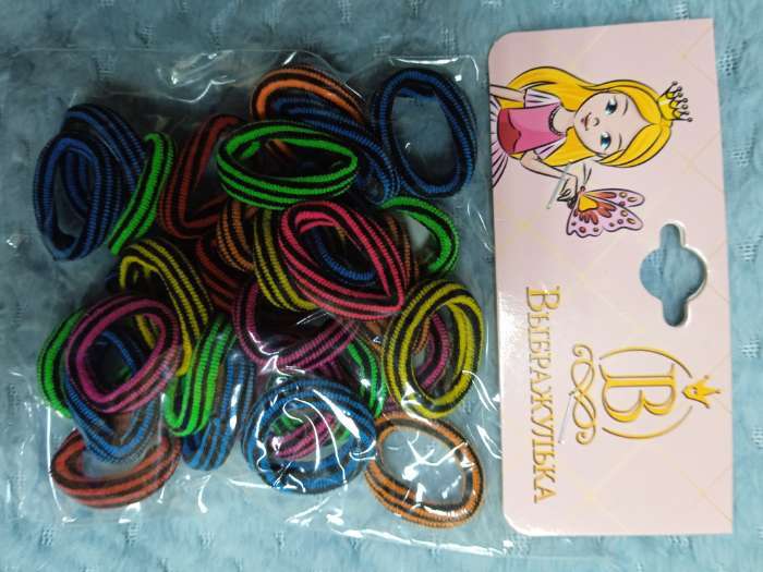 Фотография покупателя товара Резинки для волос «Выбражулька», набор 30 ±1 шт., d=1.4 см ассорти - Фото 3