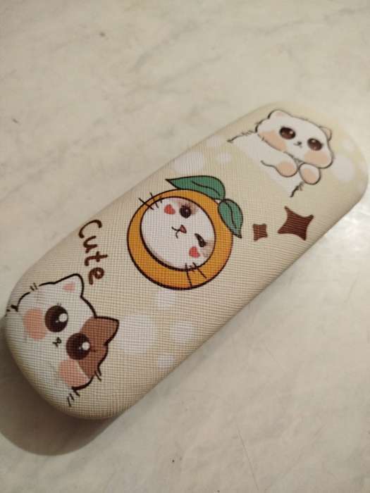 Фотография покупателя товара Футляр для очков на хлопушке, длина 16 см, бежевый - Фото 1