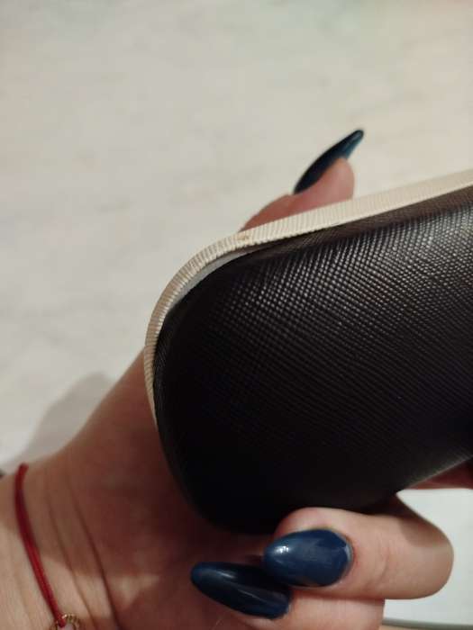 Фотография покупателя товара Футляр для очков на хлопушке, длина 16 см, бежевый - Фото 2