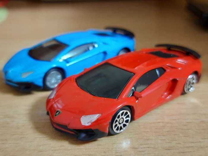 Фотография покупателя товара Машина металлическая LAMBORGHINI AVENTADOR LP750-4 SV, 1:64, цвет голубой - Фото 1
